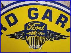 Vintage Ford Garage Porcelain Sign 30 Mechanic Repair Car Truck Service Parts