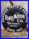 Vintage-Ford-Motor-Co-Porcelain-Sign-Detroit-Car-Gas-Sales-Service-Auto-Parts-01-ep