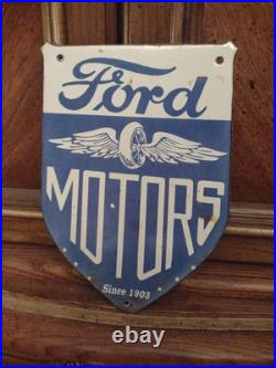 Vintage Ford Motor Co. Porcelain Sign Detroit Car Gas Sales Service Auto Parts Vintage Ford Motor Co. Porcelain Sign Detroit Car Gas Sales Service Auto Parts