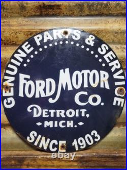 Vintage Ford Motor Co. Porcelain Sign Detroit Car Gas Sales Service Auto Parts Vintage Ford Motor Co. Porcelain Sign Detroit Car Gas Sales Service Auto Parts