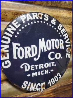Vintage Ford Motor Co. Porcelain Sign Detroit Car Gas Sales Service Auto Parts Vintage Ford Motor Co. Porcelain Sign Detroit Car Gas Sales Service Auto Parts