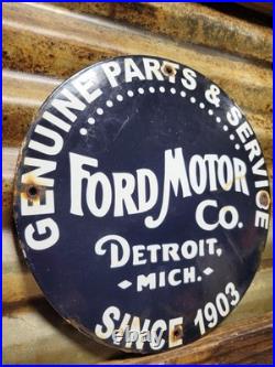 Vintage Ford Motor Co. Porcelain Sign Detroit Car Gas Sales Service Auto Parts Vintage Ford Motor Co. Porcelain Sign Detroit Car Gas Sales Service Auto Parts