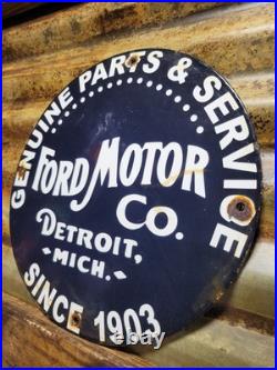 Vintage Ford Motor Co. Porcelain Sign Detroit Car Gas Sales Service Auto Parts Vintage Ford Motor Co. Porcelain Sign Detroit Car Gas Sales Service Auto Parts