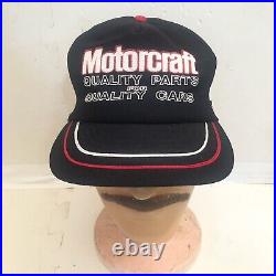 Vintage Ford Motorcraft Quality Parts For Quality Cars 3 Stripe Trucker Hat USA