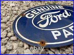 Vintage Ford Porcelain Sign 17 Oil Gas Fuel Truck Car Dealer Service Auto Parts