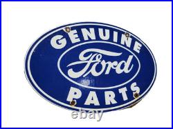 Vintage Ford Porcelain Sign Old 12 Genuine Car Parts Dealer Sales Service Oval Vintage Ford Porcelain Sign Old 12 Genuine Car Parts Dealer Sales Service Oval