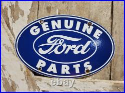 Vintage Ford Porcelain Sign Old 12 Genuine Car Parts Dealer Sales Service Oval Vintage Ford Porcelain Sign Old 12 Genuine Car Parts Dealer Sales Service Oval