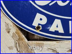 Vintage Ford Porcelain Sign Old 12 Genuine Car Parts Dealer Sales Service Oval Vintage Ford Porcelain Sign Old 12 Genuine Car Parts Dealer Sales Service Oval