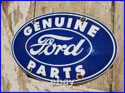 Vintage Ford Porcelain Sign Old 12 Genuine Car Parts Dealer Sales Service Oval Vintage Ford Porcelain Sign Old 12 Genuine Car Parts Dealer Sales Service Oval