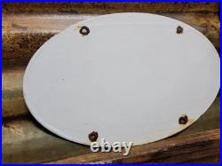 Vintage Ford Porcelain Sign Old 12 Genuine Car Parts Dealer Sales Service Oval