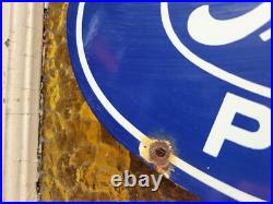 Vintage Ford Porcelain Sign Old Genuine Auto Car Truck Parts Dealer Service 17 Vintage Ford Porcelain Sign Old Genuine Auto Car Truck Parts Dealer Service 17