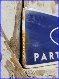 Vintage Ford Porcelain Sign Old Genuine Parts Stockist Dealer Car Truck Service