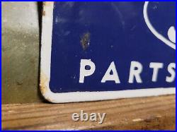 Vintage Ford Porcelain Sign Old Genuine Parts Stockist Dealer Car Truck Service