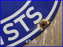 Vintage Ford Porcelain Sign Old Genuine Parts Stockists Car Dealer Service 24