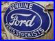 Vintage-Ford-Porcelain-Sign-Old-Genuine-Parts-Stockists-Car-Truck-Service-24-01-xc