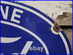 Vintage Ford Porcelain Sign Old Genuine Parts Stockists Car Truck Service 24