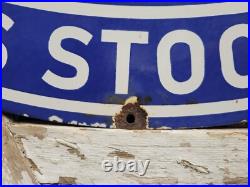 Vintage Ford Porcelain Sign Old Genuine Parts Stockists Car Truck Service 24