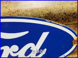 Vintage Ford Porcelain Sign Old Michigan Car Auto Parts V8 Fomoco Truck Sales