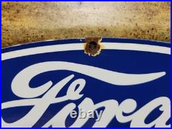 Vintage Ford Porcelain Sign Old Michigan Car Auto Parts V8 Fomoco Truck Sales