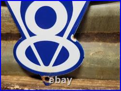 Vintage Ford Porcelain Sign Old Michigan Car Auto Parts V8 Fomoco Truck Sales