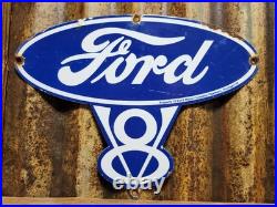 Vintage Ford Porcelain Sign Old Rare 1939 Car Auto Parts V8 Fomoco Truck Sales Vintage Ford Porcelain Sign Old Rare 1939 Car Auto Parts V8 Fomoco Truck Sales