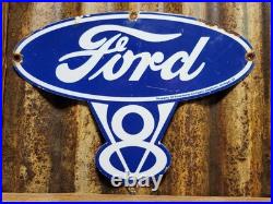 Vintage Ford Porcelain Sign Old Rare 1939 Car Auto Parts V8 Fomoco Truck Sales Vintage Ford Porcelain Sign Old Rare 1939 Car Auto Parts V8 Fomoco Truck Sales