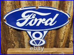 Vintage Ford Porcelain Sign Old Rare 1939 Car Auto Parts V8 Fomoco Truck Sales Vintage Ford Porcelain Sign Old Rare 1939 Car Auto Parts V8 Fomoco Truck Sales
