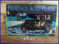 Vintage Francisco Auto Heater Porcelain Metal Parts Sign 12 X 8 Vintage Francisco Auto Heater Porcelain Metal Parts Sign 12 X 8