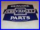 Vintage-Genuine-Chevrolet-Parts-24-X-18-Porcelain-Metal-Car-Gasoline-Oil-Sign-01-lsa