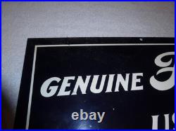 Vintage Genuine Ford Parts Used Here 26 Heavy Metal Car Truck Gasoline Oil Sign