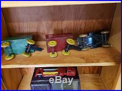 Vintage Girard Marx Pressed Steel Toy Truck And Cars Original 3 Part Toy Lot toy