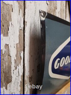 Vintage Goodyear Porcelain Sign Automobile Car Truck Rubber Tire Wheel Parts