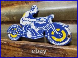 Vintage Goodyear Porcelain Sign Old Automobile Car Parts Dealer Store Motorcycle