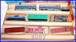 Vintage HO Scale Model Train Cars, Tracks, + More Lot FOR PARTS ONLY XM1586