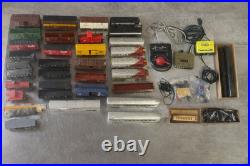 Vintage HO Scale Model Train Lot Cars Locomotives Transformers FOR PARTS AS-IS