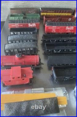 Vintage HO Scale Model Train Lot Cars Locomotives Transformers FOR PARTS AS-IS
