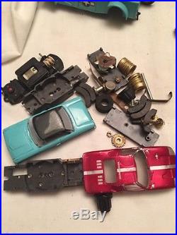 Vintage HO Slot Car Junkyard Body Lot Parts Fix Modify Repair Wheels Tyco Aurora
