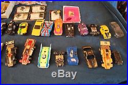 Vintage HO Slot Race Car & Chassis Body Parts Lot Aurora AFX Tyco bone yard