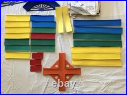 Vintage HUGE Darda Motors Lot Race Track Parts Pieces 3 Cars Wind Up Toy Racecar