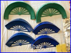 Vintage HUGE Darda Motors Lot Race Track Parts Pieces 3 Cars Wind Up Toy Racecar