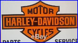 Vintage Harley Davidson Motorcycles Servi-Cars Parts Service porcelain sign Twin