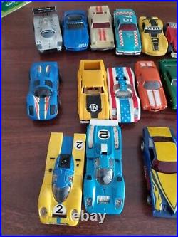 Vintage Ho Scale Afx/tyco Slot Cars 34 Total & Some Spare Bodies Chassis Parts
