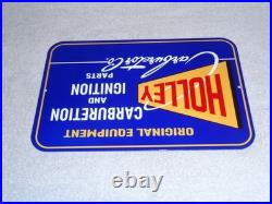 Vintage Holley Carburetor & Auto Car Ignition Parts 12 Metal Gasoline Oil Sign