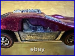 Vintage Hot Wheels Redline 1970 Side Kick US Magenta Moving Parts Work