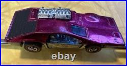 Vintage Hot Wheels Redline 1970 Side Kick US Magenta Moving Parts Work