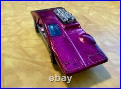 Vintage Hot Wheels Redline 1970 Side Kick US Magenta Moving Parts Work