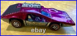 Vintage Hot Wheels Redline 1970 Side Kick US Magenta Moving Parts Work