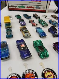 Vintage Hot Wheels Redlines lot of 38 With 2 Cases And Various Parts