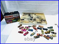 Vintage Hot Wheels Sizzlers Race Case + Large Case and Cars, Tires, Misc Parts