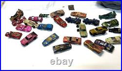 Vintage Hot Wheels Sizzlers Race Case + Large Case and Cars, Tires, Misc Parts